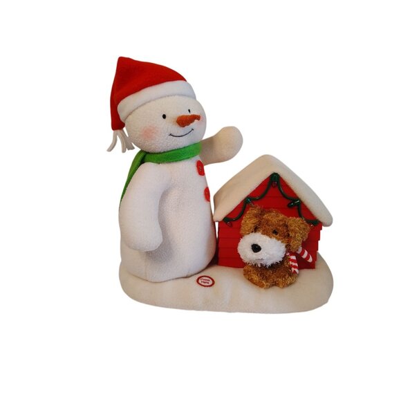 Hallmark Deck the Halls Musical Snowman Jingle Pals Singing Dog House Christmas - Picture 1 of 5